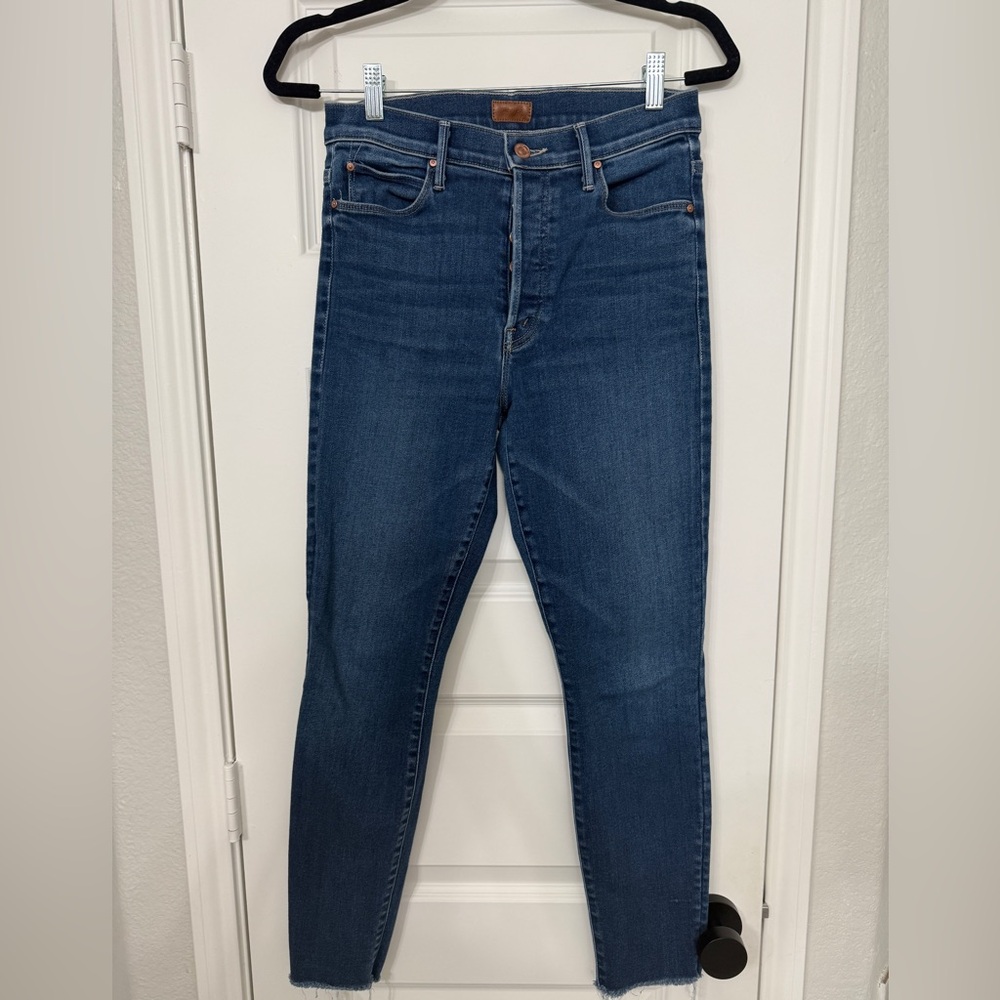 MOTHER Dark Blue Skinny Jeans